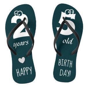 25 years old HAPPY BIRTHDAY Cute Jandals