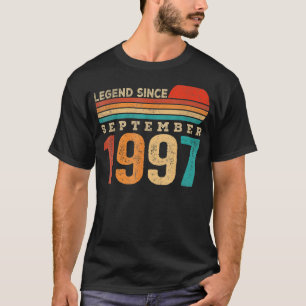 25 Years Old  Legend Since September 1997 25th Bir T-Shirt