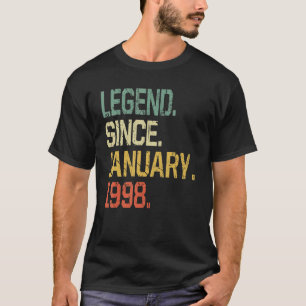 25 Years old Vintage Legend Since January 1998 T-Shirt