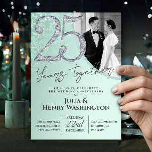 25 Years Together Wedding Anniversary  Invitation