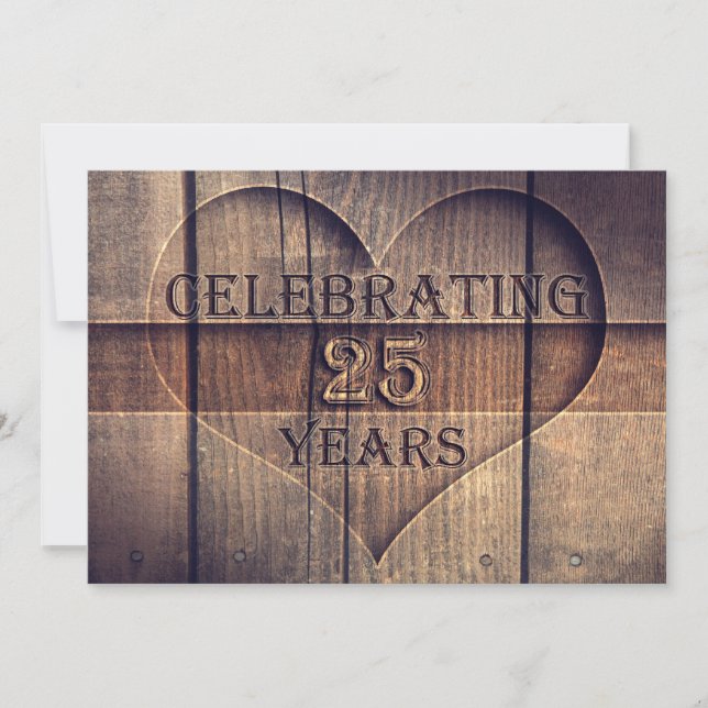 25 years wedding anniversary unique invitations (Front)