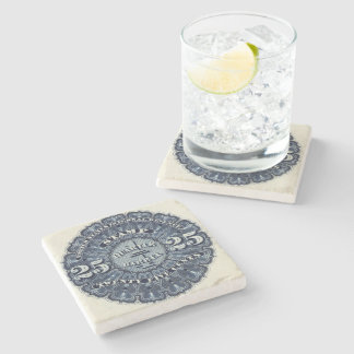 25c Beer Revenue Stamp USA Stone Coaster
