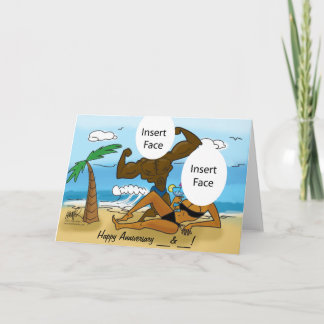 25th/50th Anniversary Beach Greeting Card 1