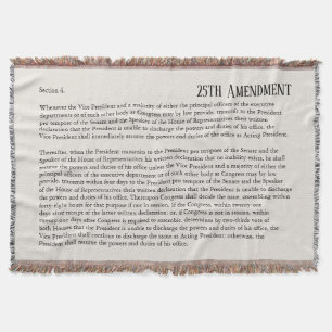 25th Amendment Constitution Removal Impeachment Throw Blanket