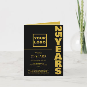 25th Anniversary celebration business logo Invitation