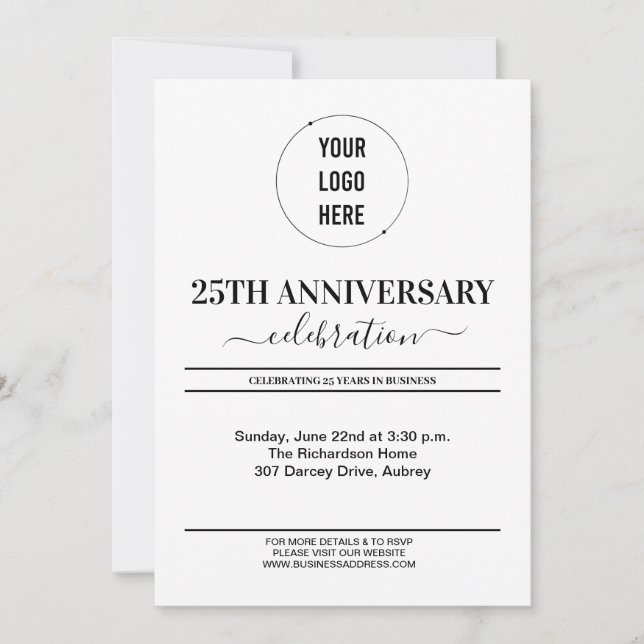 25TH ANNIVERSARY CELEBRATION INVITATION (Front)
