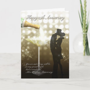 25th Anniversary - Champagne Card