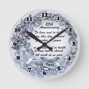 25th Anniversary Clock