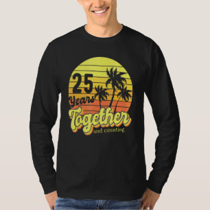 25th Anniversary Cruise Couple Vacation Beach Palm T-Shirt