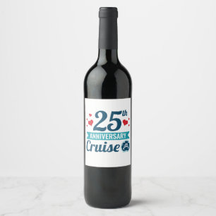 25th Anniversary Cruise Wine Label