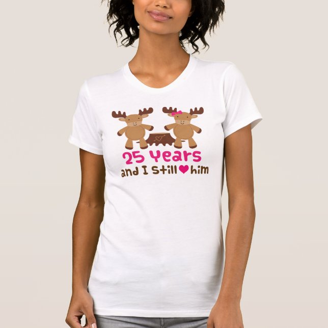 25th Anniversary Gift For Her T-Shirt (Front)