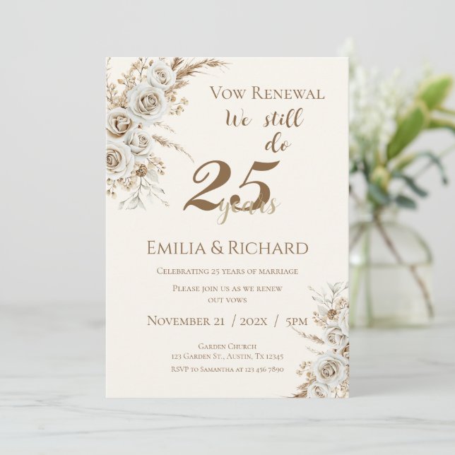 25th anniversary invitation (Standing Front)