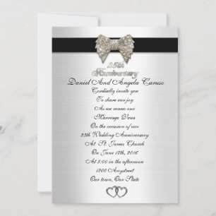 25th Anniversary invitation formal