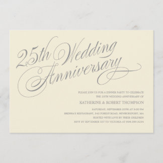 25th Anniversary Invitations