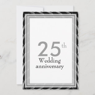 25th Anniversary Invitations - Silver