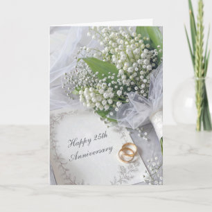 25th Anniversary Lily of the Valley Bouquet  Card