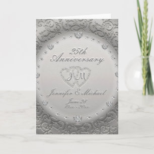 25th Anniversary Monogram Card
