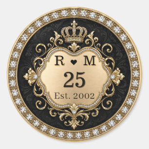 25th Anniversary Monogram Gold Seal