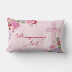 25th Anniversary of Religious Life Catholic Nun Lumbar Cushion