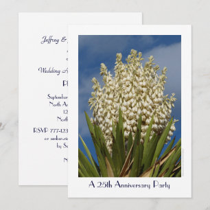 25th Anniversary Party Flowering Blooming Yucca Invitation
