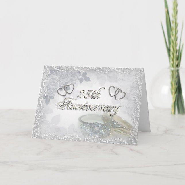 25th anniversary party invitation silver (Front)