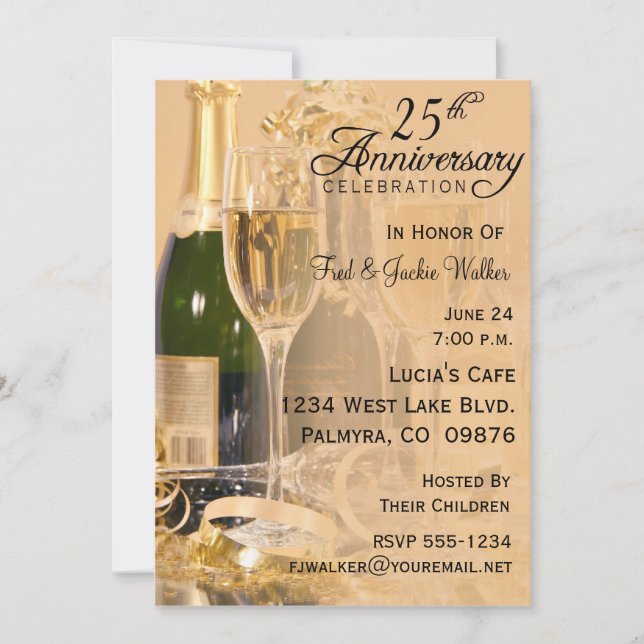 25th Anniversary Party Invitations (Front)