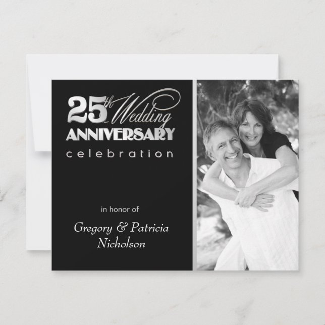 25th Anniversary Party - Photo Invitations (Front)