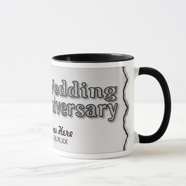 25th Anniversary - Silver - Customise Mug (Right)