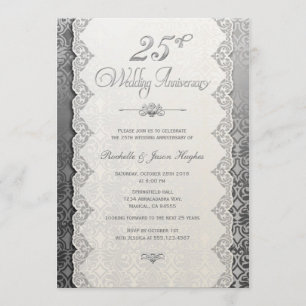 25th Anniversary Silver Invitation