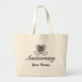 25th Anniversary - Silver Large Tote Bag