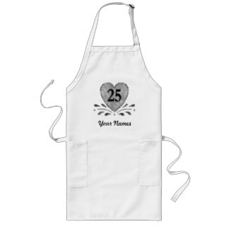 25th Anniversary - Silver Long Apron