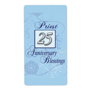 25th Anniversary Silver Number on Blue