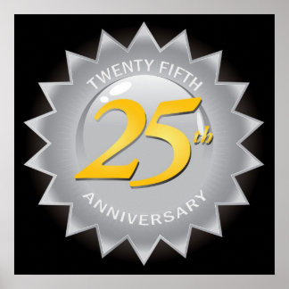 25th Anniversary Silver Seal Poster