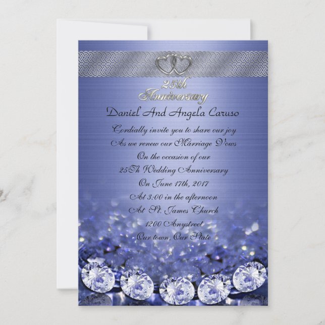 25th Anniversary vow renewal Invitation (Front)