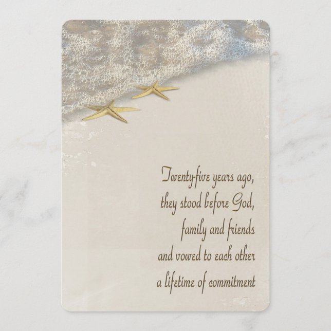 25th Anniversary Vow Renewal Wedding Program Programme (Front)