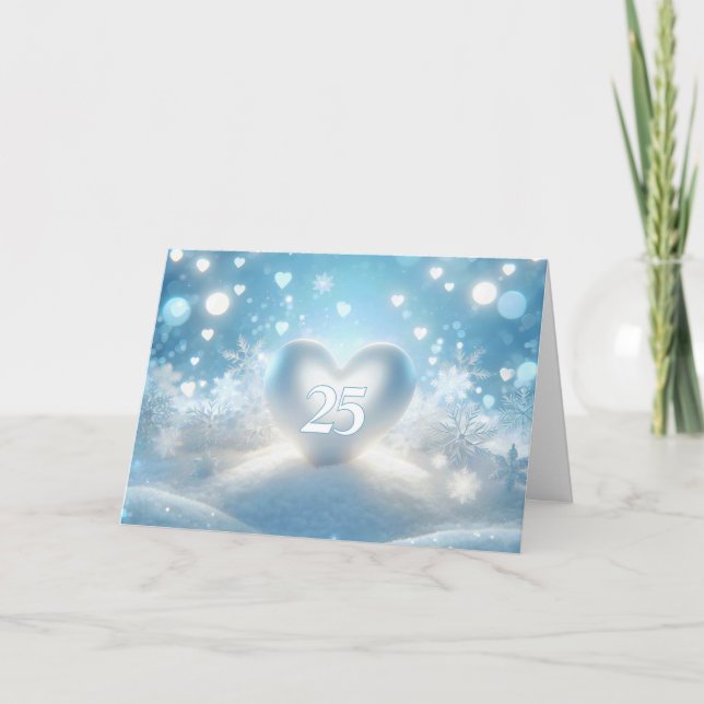 25th Anniversary Winter Heart Card (Front)