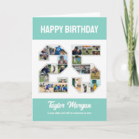 25th Birthday Anniversary Number 25 Photo Collage