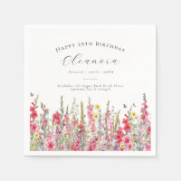 25th Birthday August Birth Flower Custom