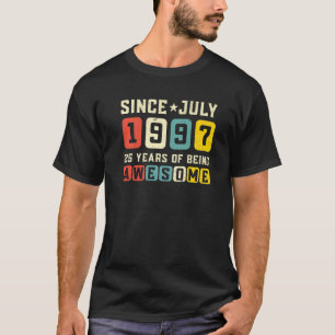 25th Birthday Awesome Since July 1997 Vintage T-Shirt