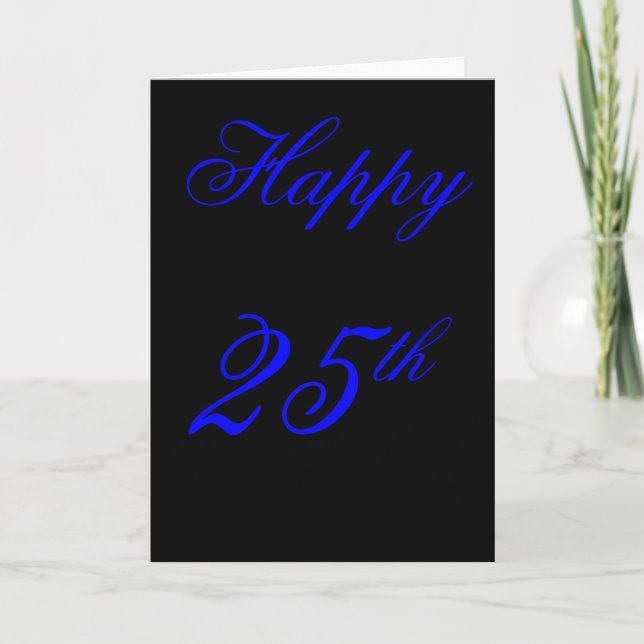 25th birthday card (Front)