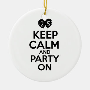 25th birthday designs ceramic tree decoration