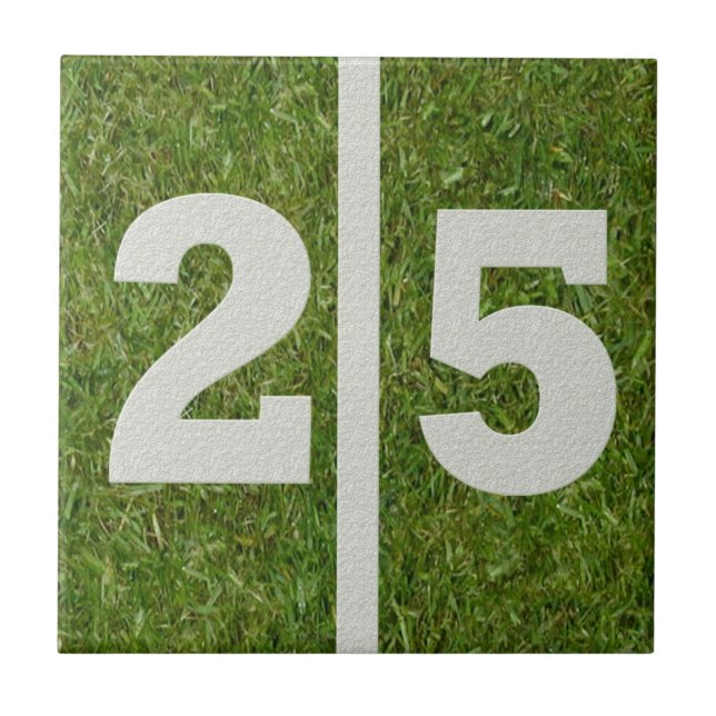 25th Birthday Football Customisable Tile (Front)