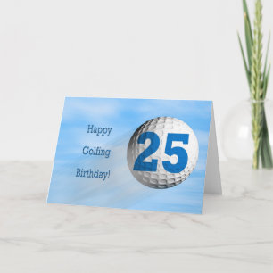 25th birthday golfing card