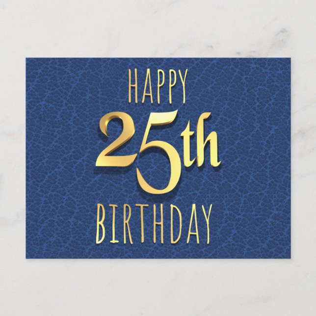 25th Birthday Holiday Postcard (Front)