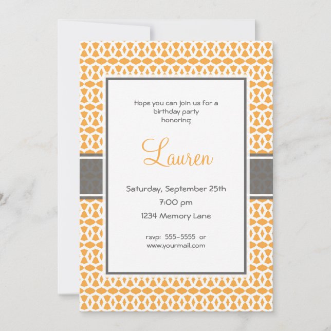 25th Birthday Invitation (Front)