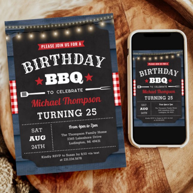 25th Birthday Invitation - Barbecue Party (25th Birthday Invitation - Barbecue Party)