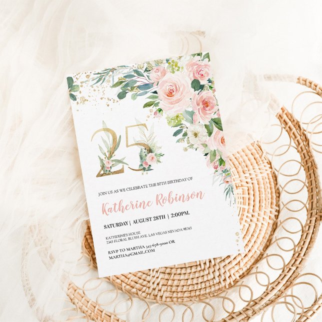 25th birthday invite for her Adult Birthday (Creator Uploaded)