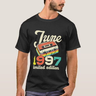 25th Birthday June 1997 Vintage Cassette Limited T-Shirt