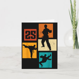 25th Birthday Karate Taekwondo 25 Years Old Man Card