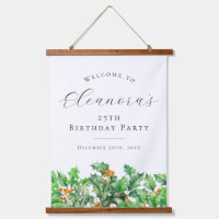 25th Birthday Party December Birth Flower Welcome